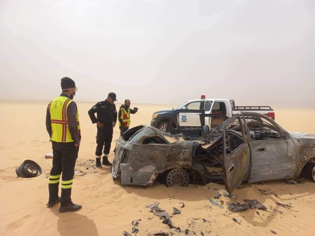 جهاز الإسعاف والطوارى الكفرة ينتشل 4 جثث متفحمة لسودانيين